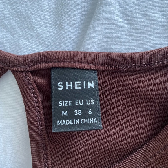 SHEIN brown cropped “Honey” top - Picture 3 of 3